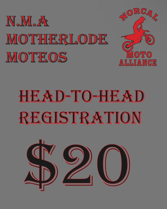 Motherlode Moteos Head-To-Head Racing Registration